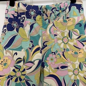 Anthropologie Maeve, The Colette Cropped Wide Leg Pant, multi color print,  26